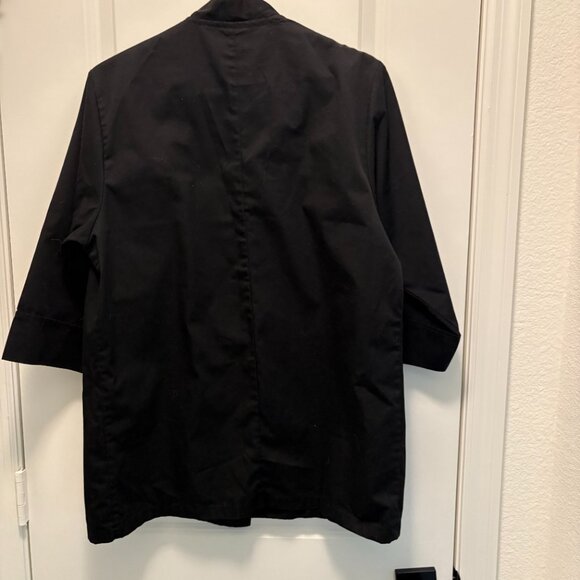 ChefWorks Black Men's Chef Jacket Short Sleeve Size Small EUC - Picture 5 of 5